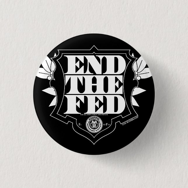 Badge Rond 2,50 Cm Finissez le bouton de Fed (Devant)