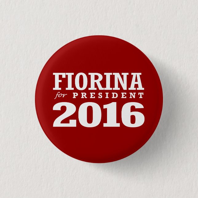 BADGE ROND 2,50 CM FIORINA POUR LE PRÉSIDENT 2016 (Devant)
