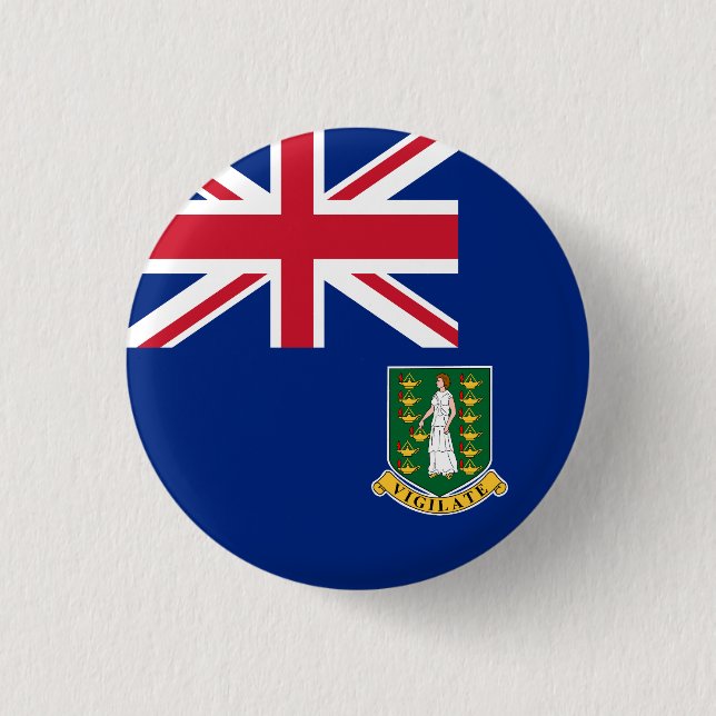 Badge Rond 2,50 Cm Flag des îles Vierges britanniques (Devant)