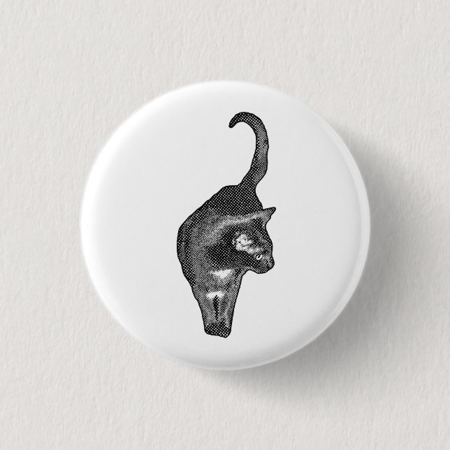Badge Rond 2,50 Cm Flair de chat indépendant (Devant)