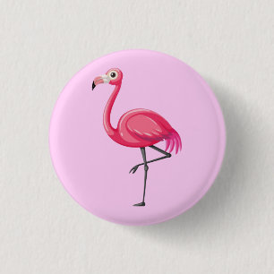 Badge Rond 2,50 Cm Flamant rose rose Bird-89686