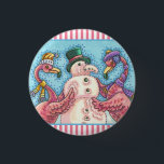 Badge Rond 2,50 Cm Flamant rose ROSE CHRISTMAS BOUTON SNOWMAN<br><div class="desc">LES Flamants roses FABRIQUENT DES ENNEIGES ROSES,  VACANCES NOËL BOUTON Tour *Personnaliser ... .Rechercher Les Éléments Correspondants Susan Brack Design</div>
