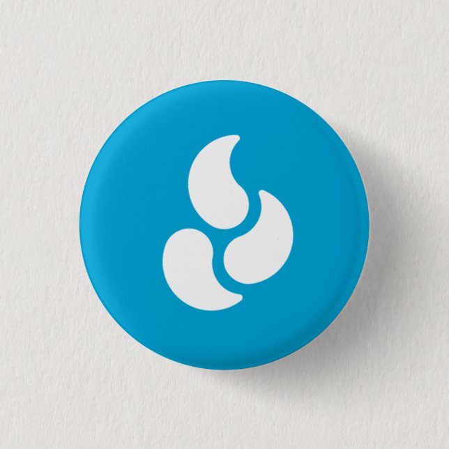 Badge Rond 2,50 Cm Flamme blanche - bouton rond (Devant)