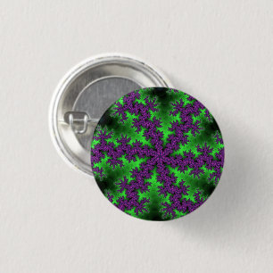 Badge Rond 2,50 Cm Flèche de neige verte et violette