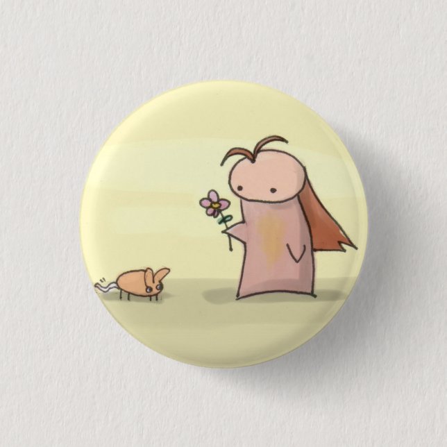 Badge Rond 2,50 Cm fleur (Devant)