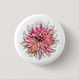 BADGE ROND 2,50 CM FLEUR DE DAHLIA