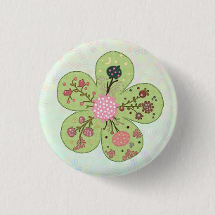 Badge Rond 2,50 Cm Fleur de printemps de Patchwork