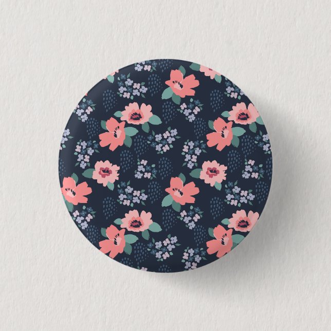Badge Rond 2,50 Cm Fleur De Vie (Devant)