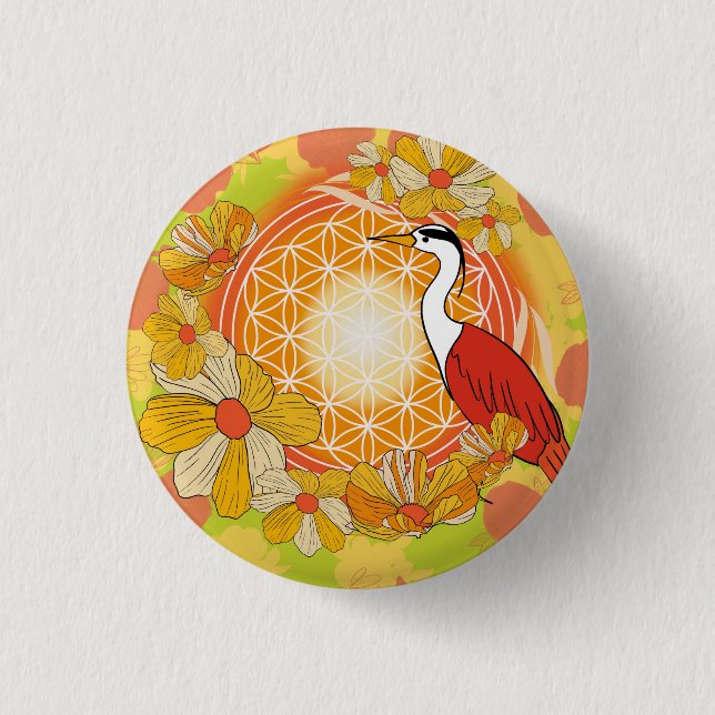 Badge Rond 2,50 Cm fleur de vie (Devant)