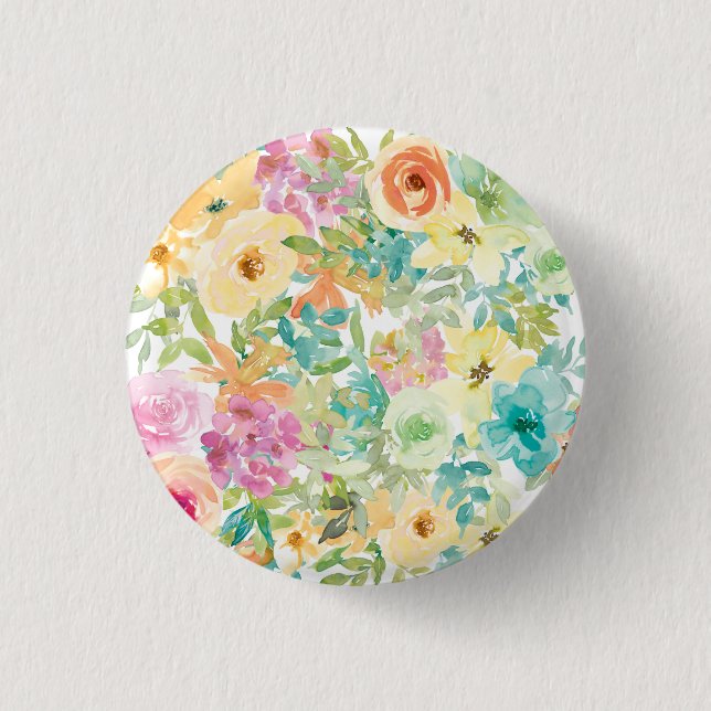 Badge Rond 2,50 Cm Fleur du coeur saignant (Devant)