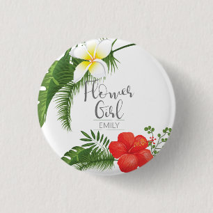 Badge Rond 2,50 Cm Fleur florale tropicale ID475