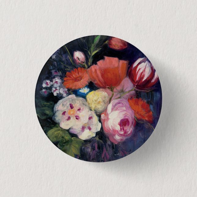 Badge Rond 2,50 Cm Fleur fraîche de ressort de coupe (Devant)