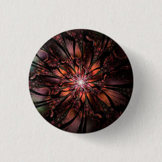 Badge Rond 2,50 Cm Fleur imaginaire fractale douce et tendresse
