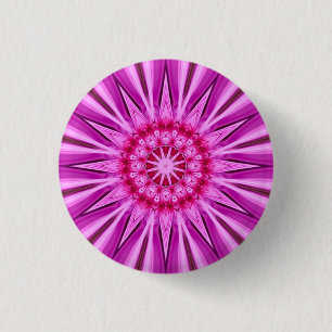 Badge Rond 2,50 Cm fleur kaléidoscope