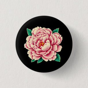 Badge Rond 2,50 Cm Fleur rose vintage