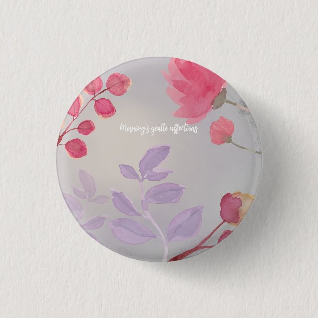 Badge Rond 2,50 Cm Fleurs (Devant)