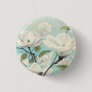 Badge Rond 2,50 Cm Fleurs blanches des sud