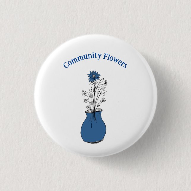 Badge Rond 2,50 Cm Fleurs communautaires (Devant)