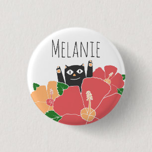 Badge Rond 2,50 Cm Fleurs de printemps chatoyantes Cute personnalisée