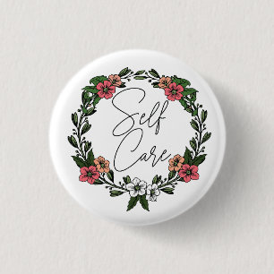 Badge Rond 2,50 Cm Fleurs de soins personnels