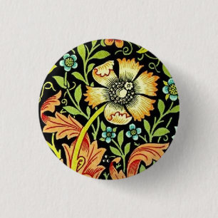 Badge Rond 2,50 Cm Fleurs de William Morris