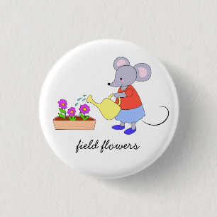 Badge Rond 2,50 Cm fleurs des champs
