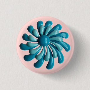 Badge Rond 2,50 Cm Fleurs MOD Rétro - Floral Summer Décor