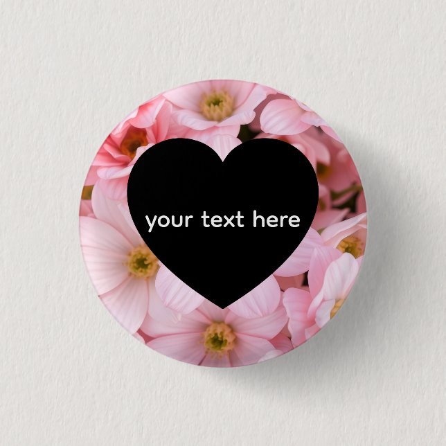 Badge Rond 2,50 Cm fleurs personnalisées (Devant)