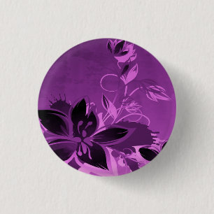 Badge Rond 2,50 Cm Fleurs pourpres de jardin