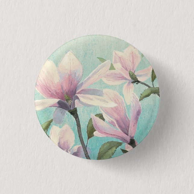 Badge Rond 2,50 Cm Fleurs roses des sud (Devant)