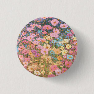 Badge Rond 2,50 Cm Fleurs Sauvages Colorées 1