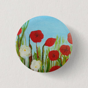 Badge Rond 2,50 Cm Fleurs sauvages et pâtés