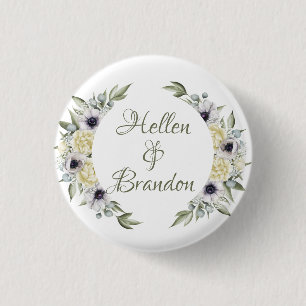 Badge Rond 2,50 Cm Fleurs Shady-Chic Cadre de couronne