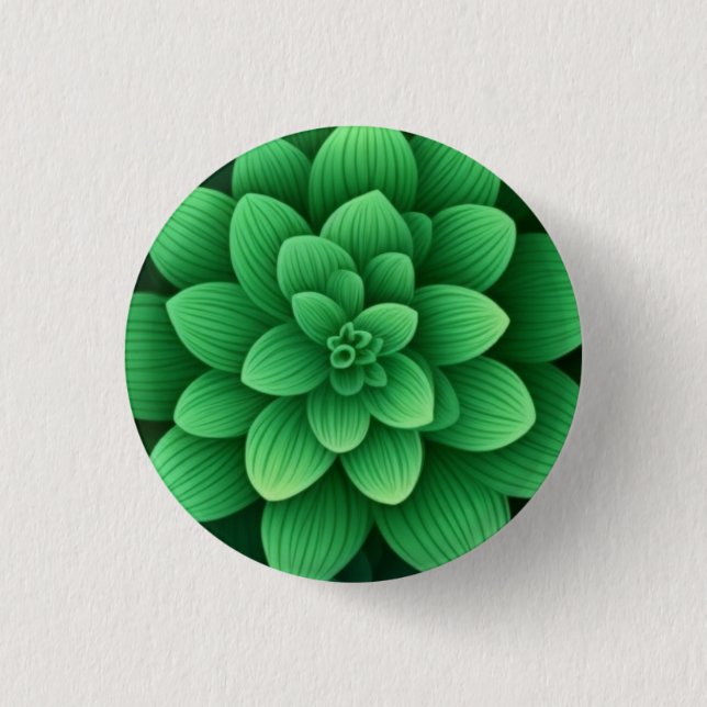 Badge Rond 2,50 Cm Fleurs vertes Arrière - plan-77761 (Devant)