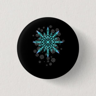 Badge Rond 2,50 Cm Flocon de neige rétro pour femmes