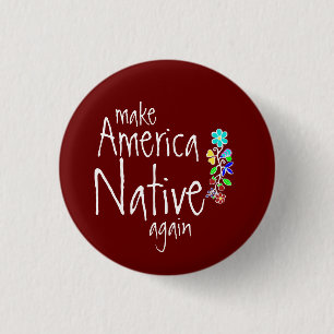 Badge Rond 2,50 Cm Floral Ayasha, une communauté autochtone, renoue