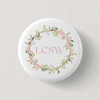 Badge Rond 2,50 Cm Floral Wreath LCSW Button