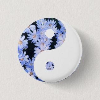 Badge Rond 2,50 Cm Floral Yin Yang