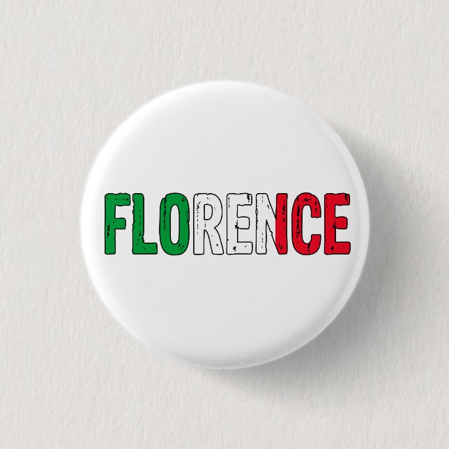 Badge Rond 2,50 Cm Florence Italie (Devant)
