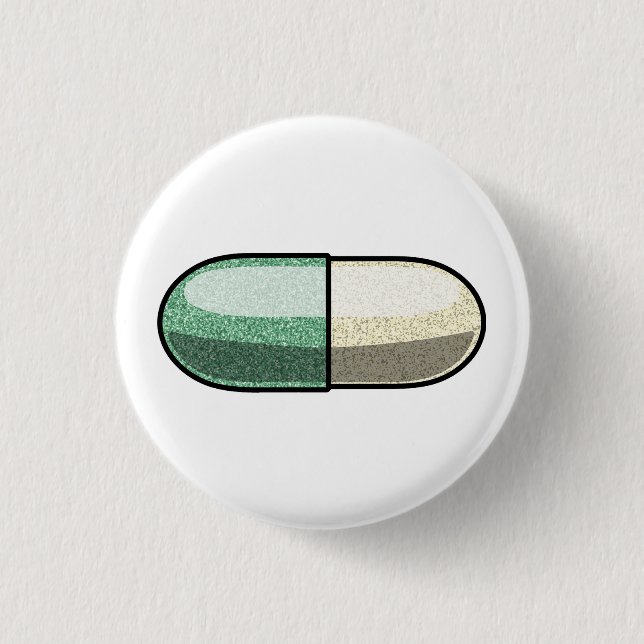Badge Rond 2,50 Cm Fluoxétine pailletée (Devant)