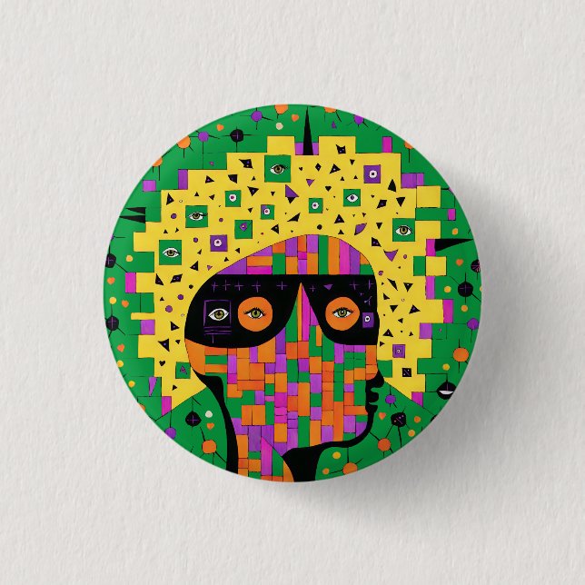 Badge Rond 2,50 Cm Folk 001 Nancy (Devant)