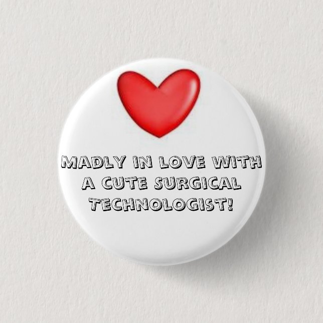 Badge Rond 2,50 Cm Follement dans l'amour (Devant)