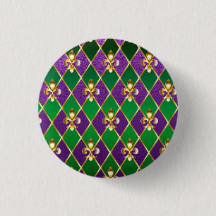 Badge Rond 2,50 Cm Fond de bijoux Mardi Gras