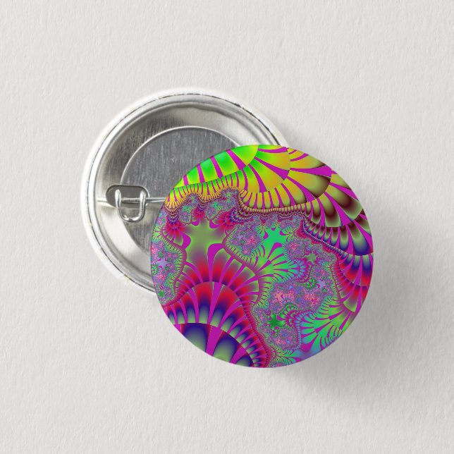 Badge Rond 2,50 Cm Fonte arc-en-ciel rose (Devant & derrière)