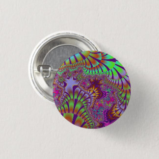 Badge Rond 2,50 Cm Fonte arc-en-ciel verte