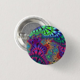 Badge Rond 2,50 Cm Fonte verte et violette