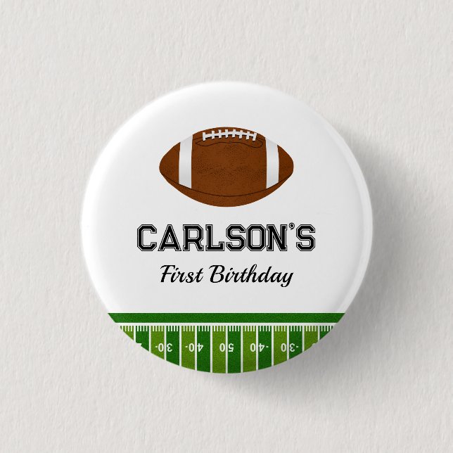Badge Rond 2,50 Cm Football Boy Fête d'anniversaire (Devant)