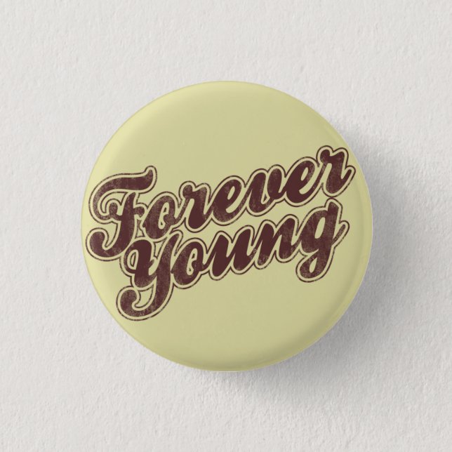 Badge Rond 2,50 Cm Forever Young Retro Flair (Devant)