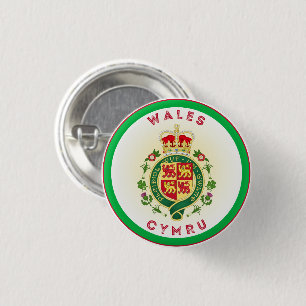 Badge Rond 2,50 Cm Forme du cercle d'insigne royal du Pays de Galles