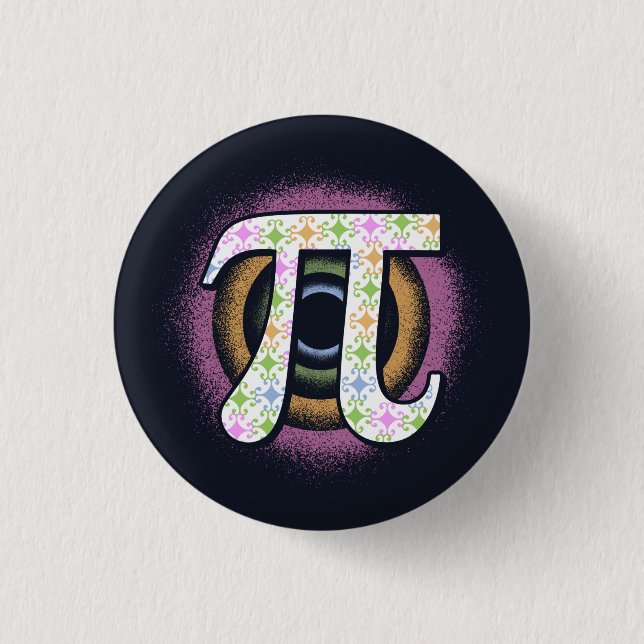 Badge Rond 2,50 Cm Fou de maths pour le jour de Pi  (Devant)